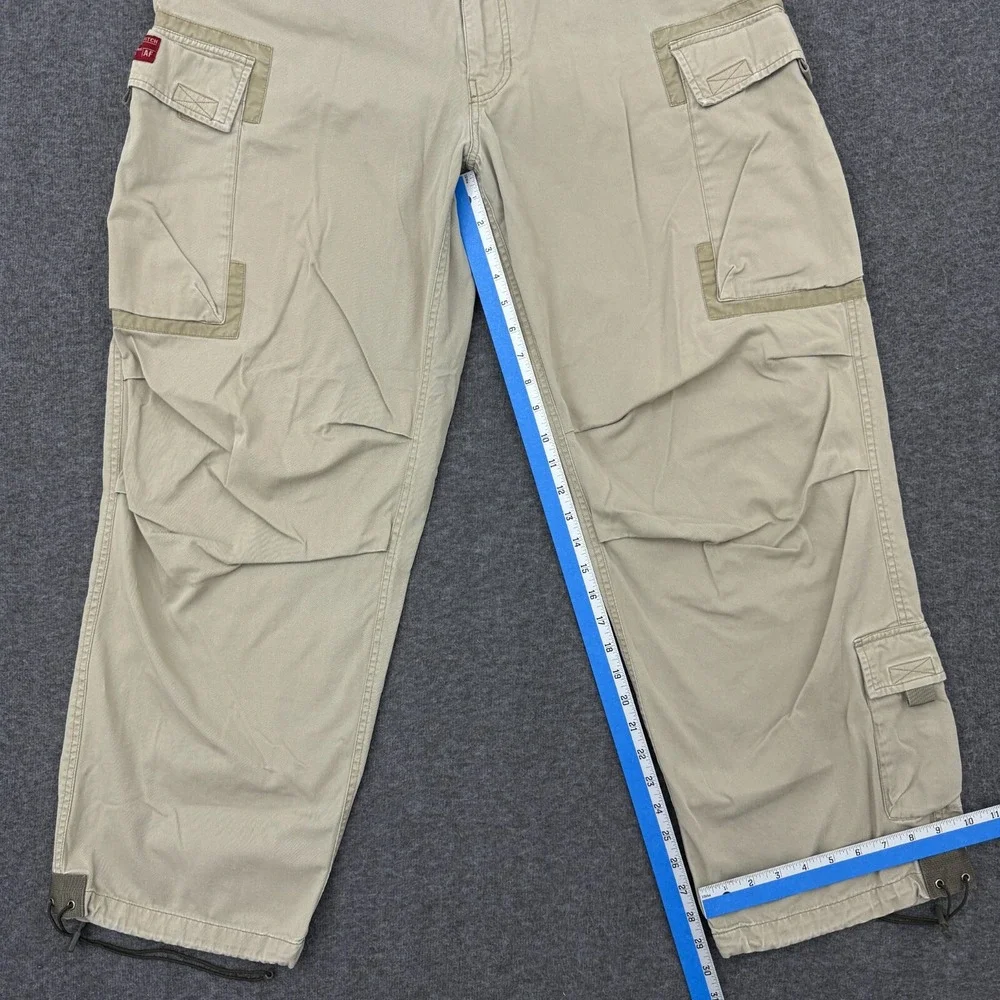 Vintage Abercrombie & Fitch Mens Large 32x30 Beige Cargo Pants Baggy Y2K T-2083
